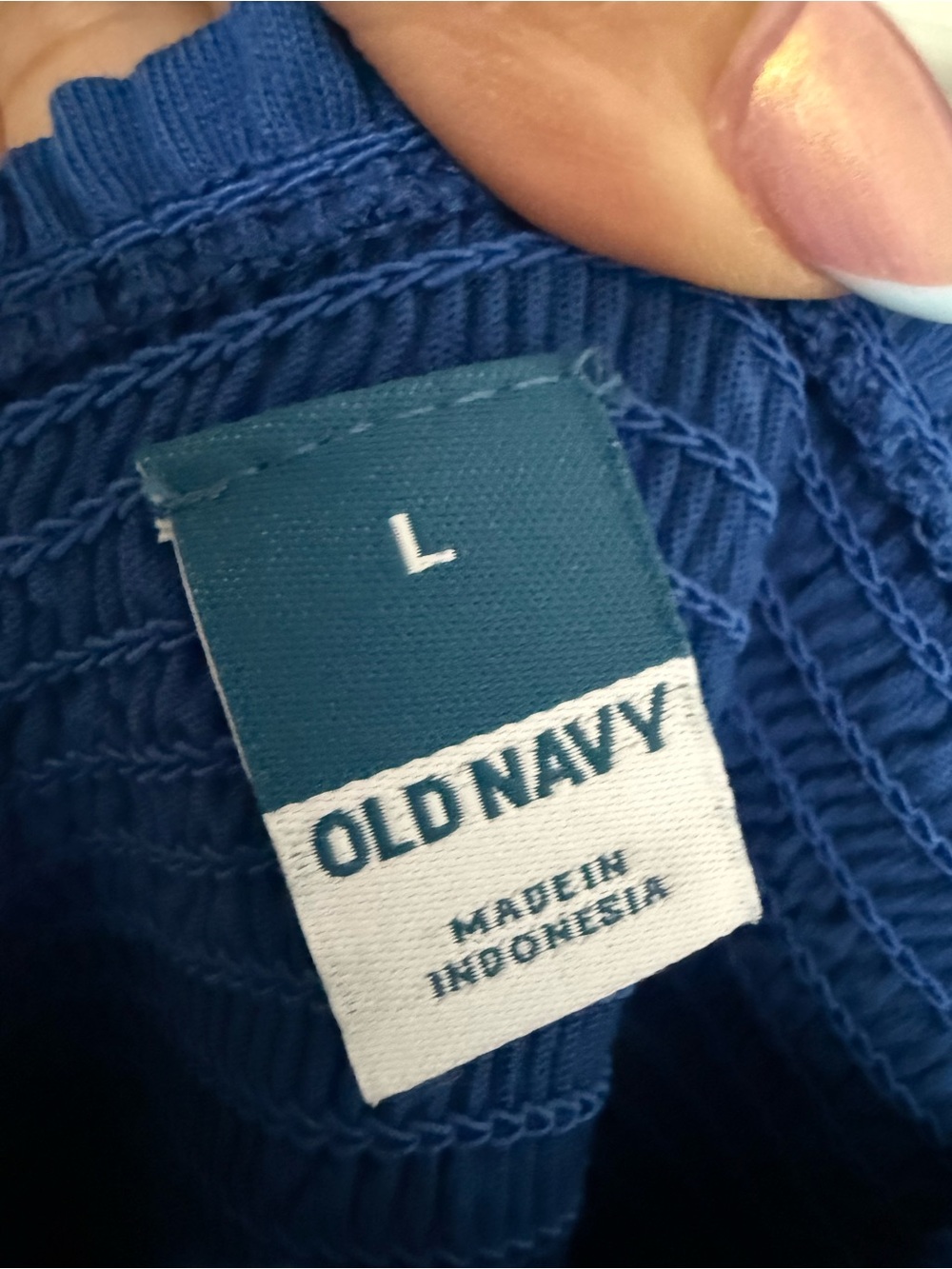 Old Navy Royal Blue Smocked-Strap - Picture 5 of 6